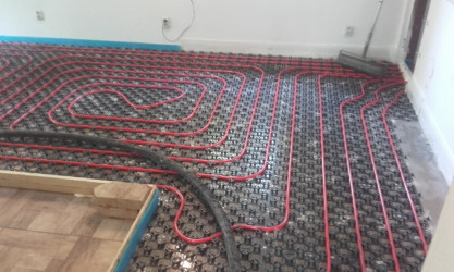 montáž trubek podlahového vytápění